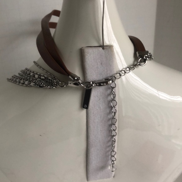 WHBM Silver and Tan Choker - Picture 5 of 7
